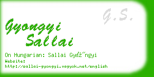 gyongyi sallai business card